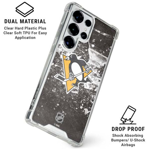 NHL Pittsburgh Penguins Frozen Galaxy S25 Ultra Clear Case
